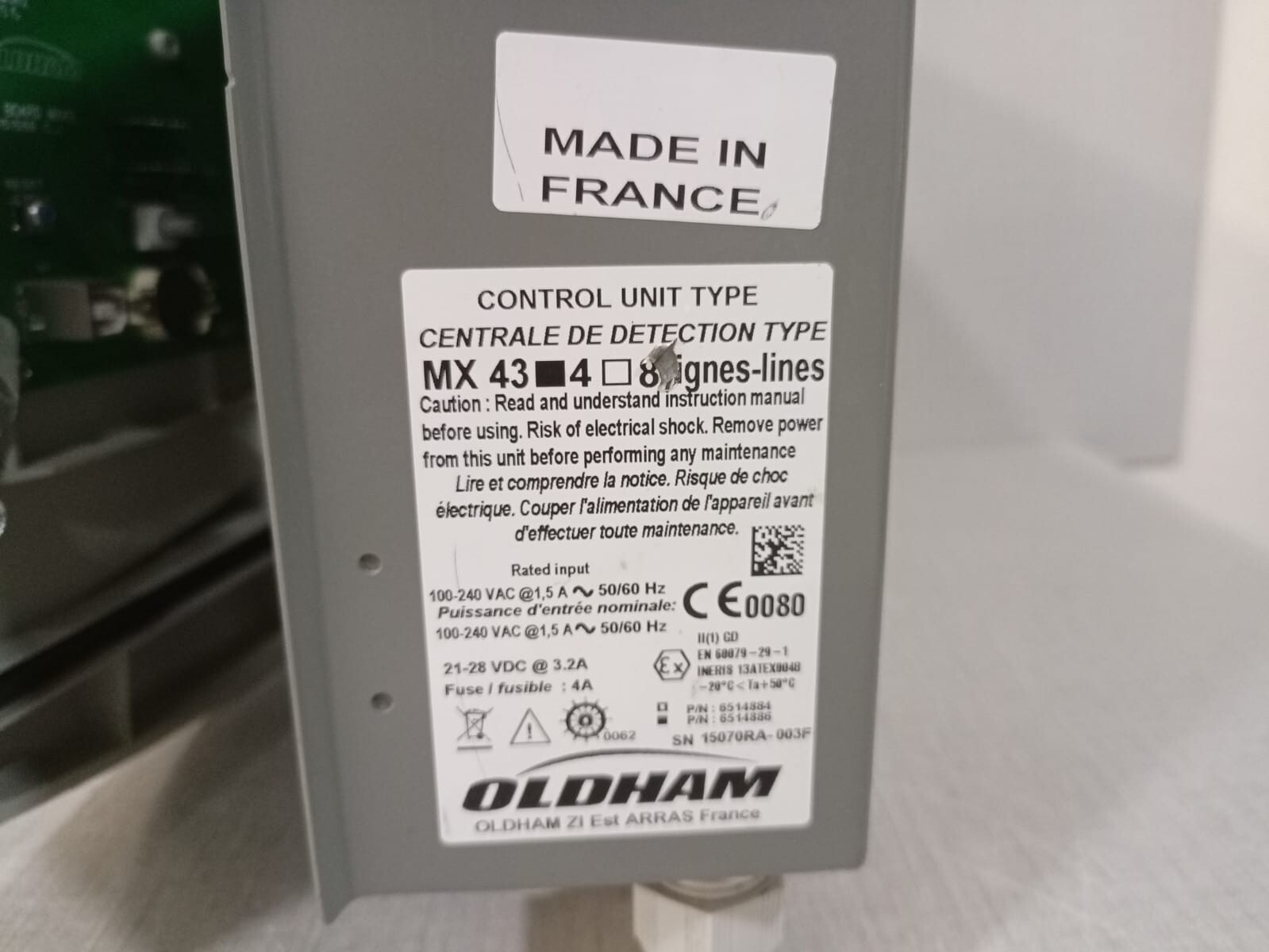 Oldham MX43 Analog And Digital Gas Detection Control Unit- W/O ANY ACCS.