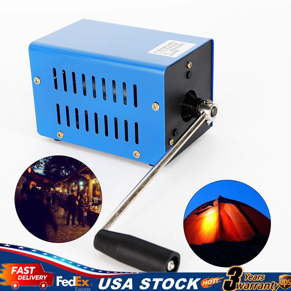 Hand Crank Generator Dynamo Emergency Generator 12/15V USB Charging Portable