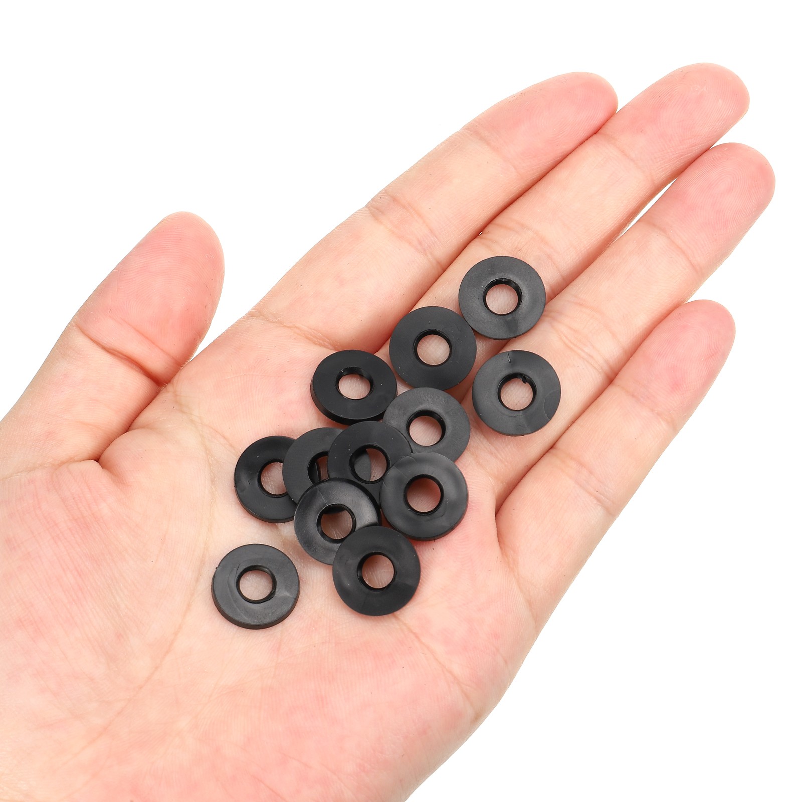 120pcs M6 Rubber Flat Washer 6mm ID 14mm OD 2.5mm Thick Sealing Spacer,Black