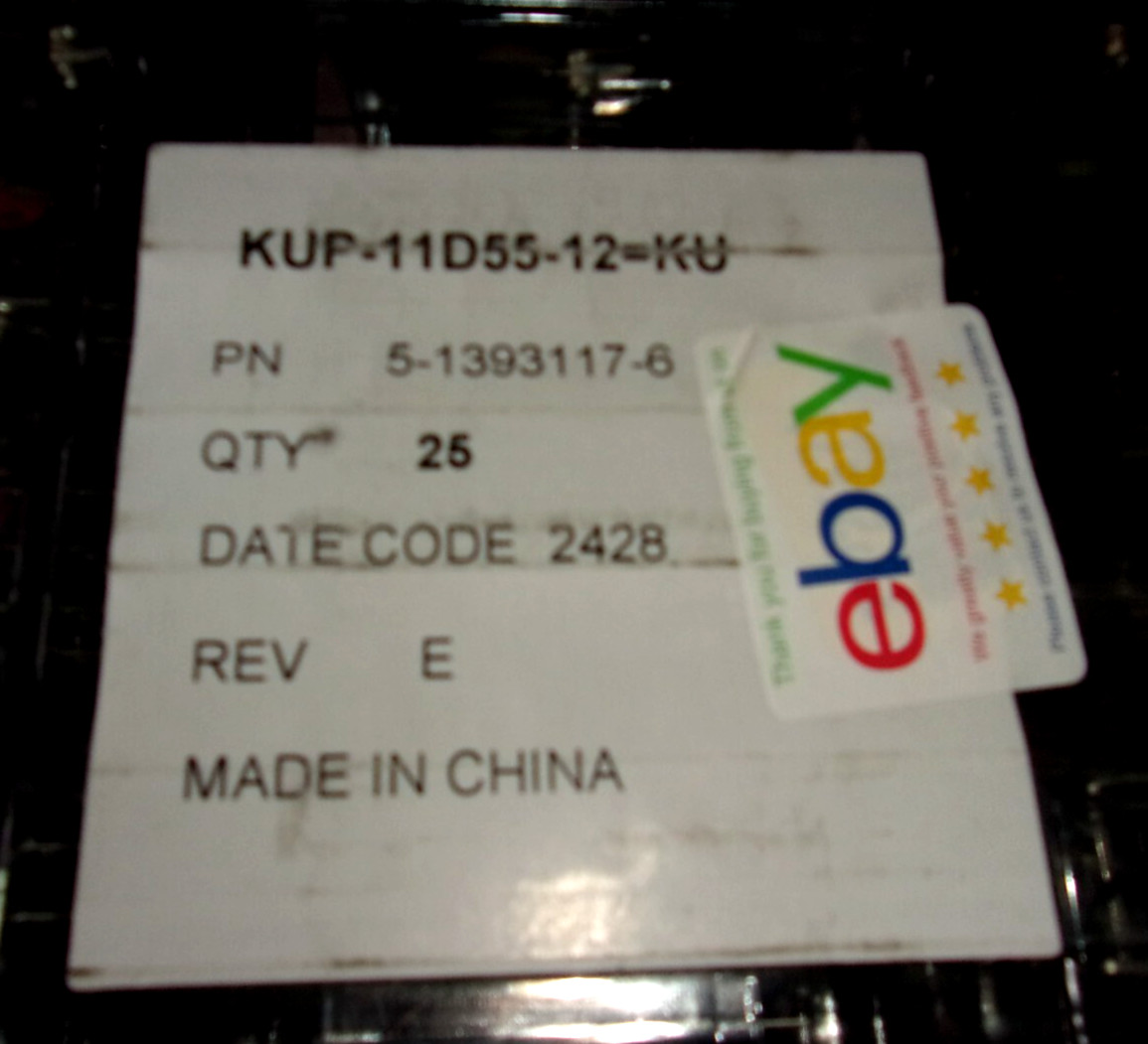 TE POTTER & BRUMFIELD KUP-11D55-12 Power Relay, 12VDC 1/3 HP -120VAC 10A 240 VAC