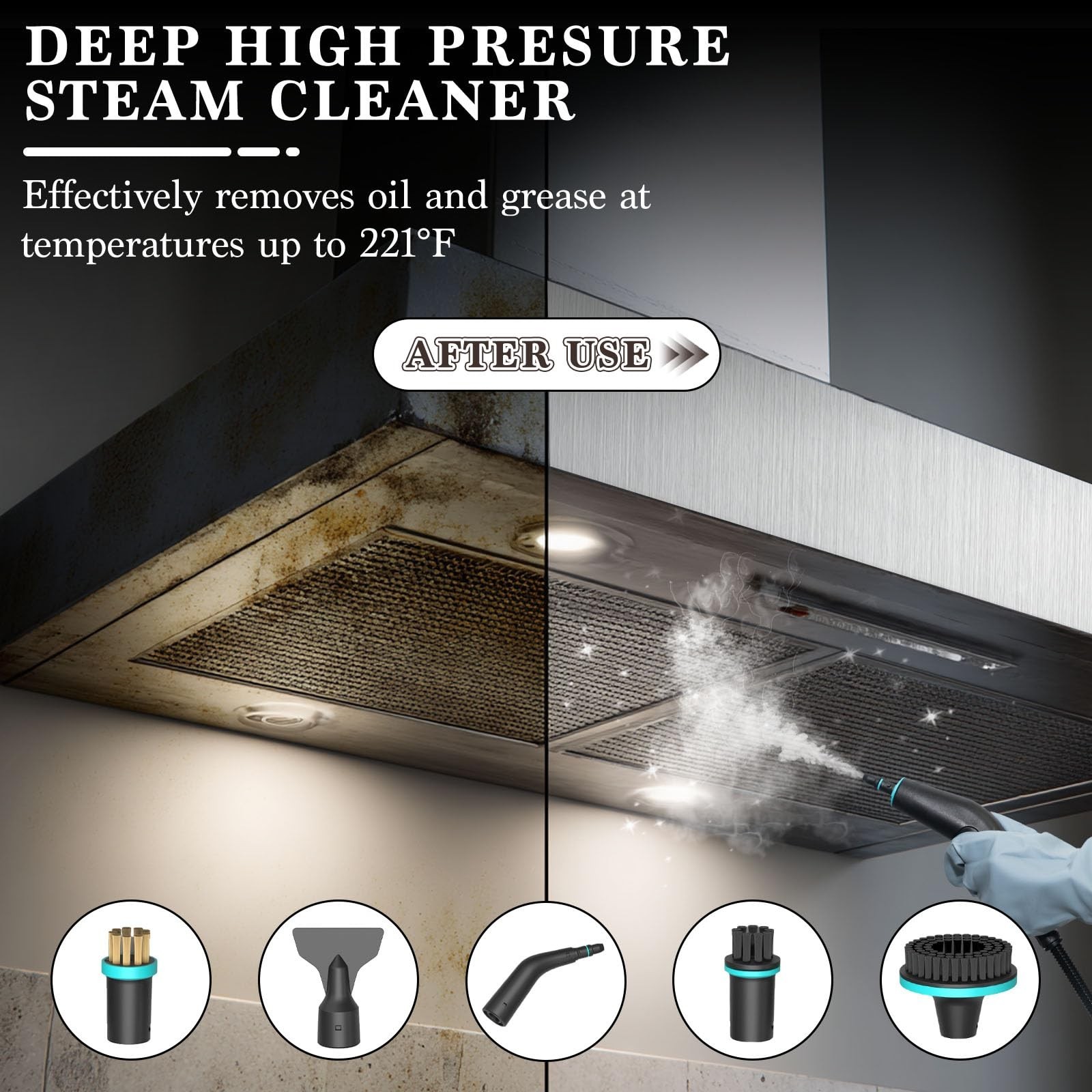 Steam Cleaner,15s Heat-Up 42.27oz Tank,2500w Handheld Steam Cleaner for Home …