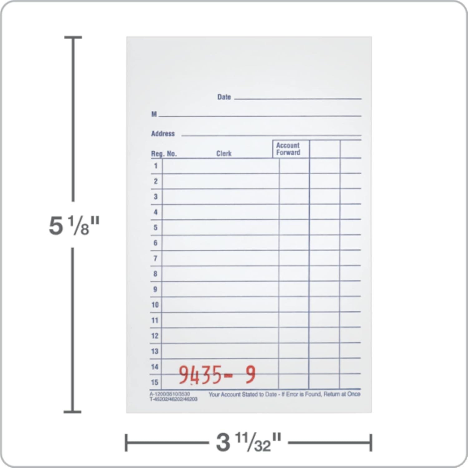 General Purpose Sales Book, 2-Part, Carbonless, White/Canary, 3-11/32 x 5-5/8…