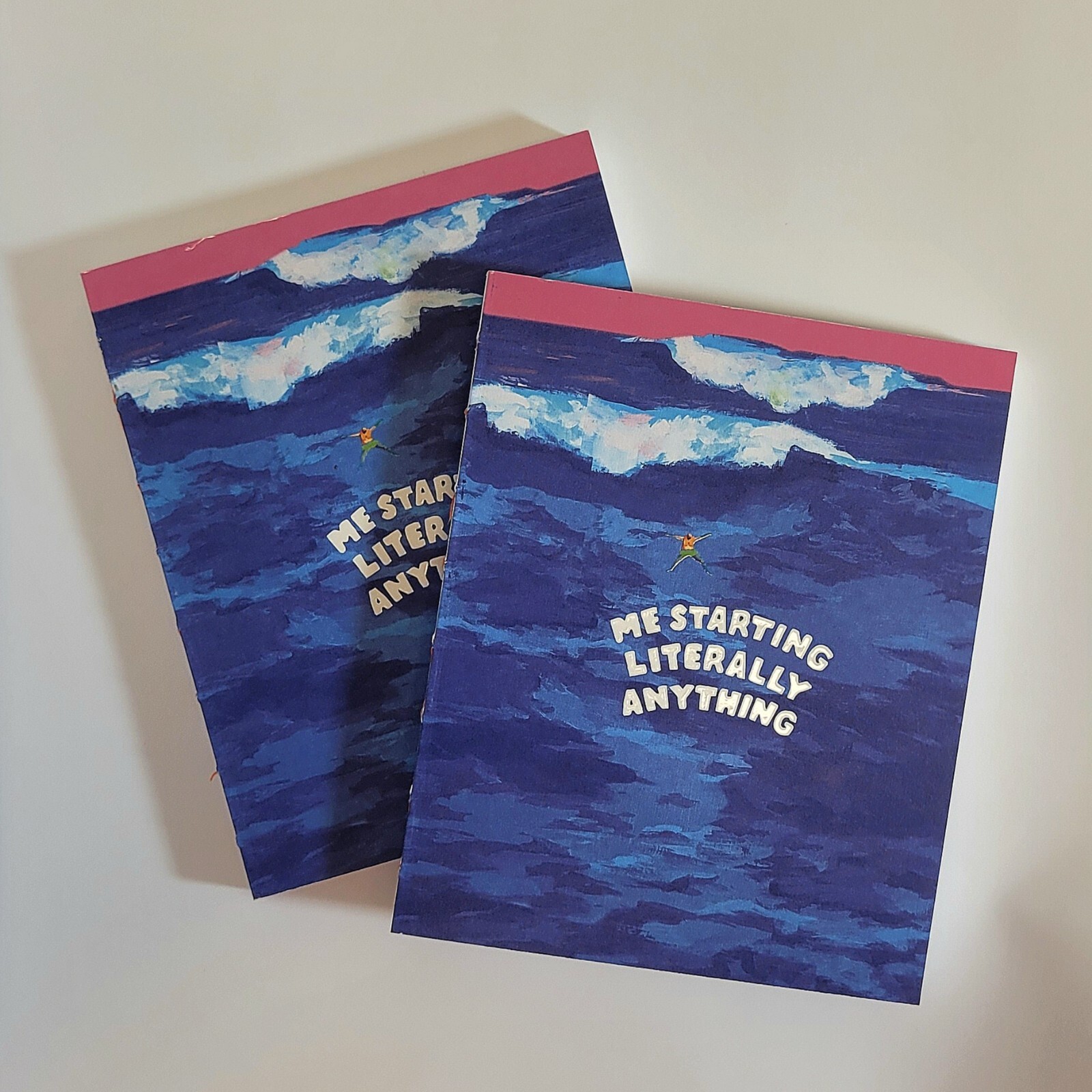 Bulk Blank Journals SET OF 2 Me Starting Literally Anything Em & Friends 128 pg