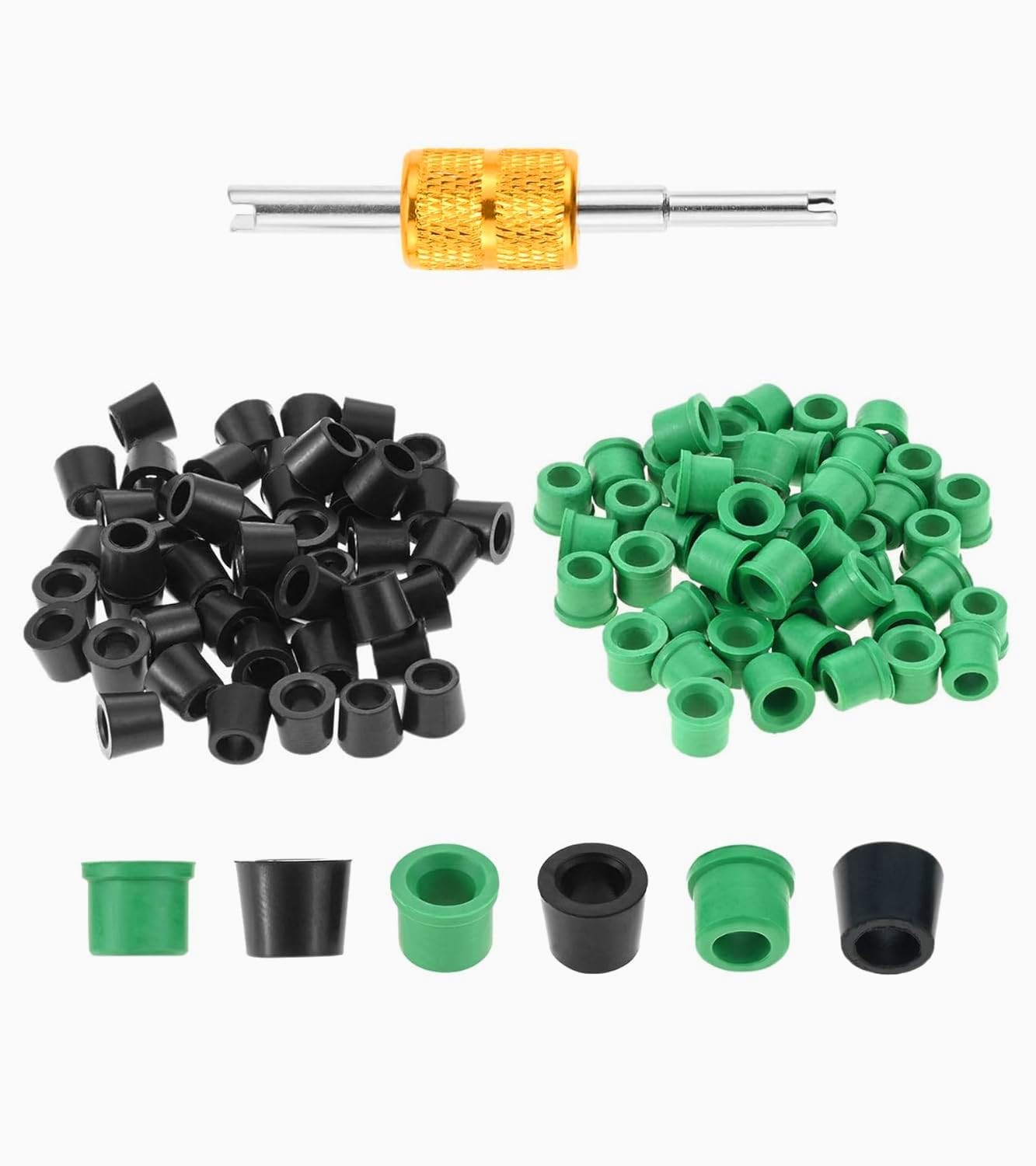 Mtsooning 100 PCS HVAC 1/4″ Quick Coupler Charging Gaskets, O-Ring Green