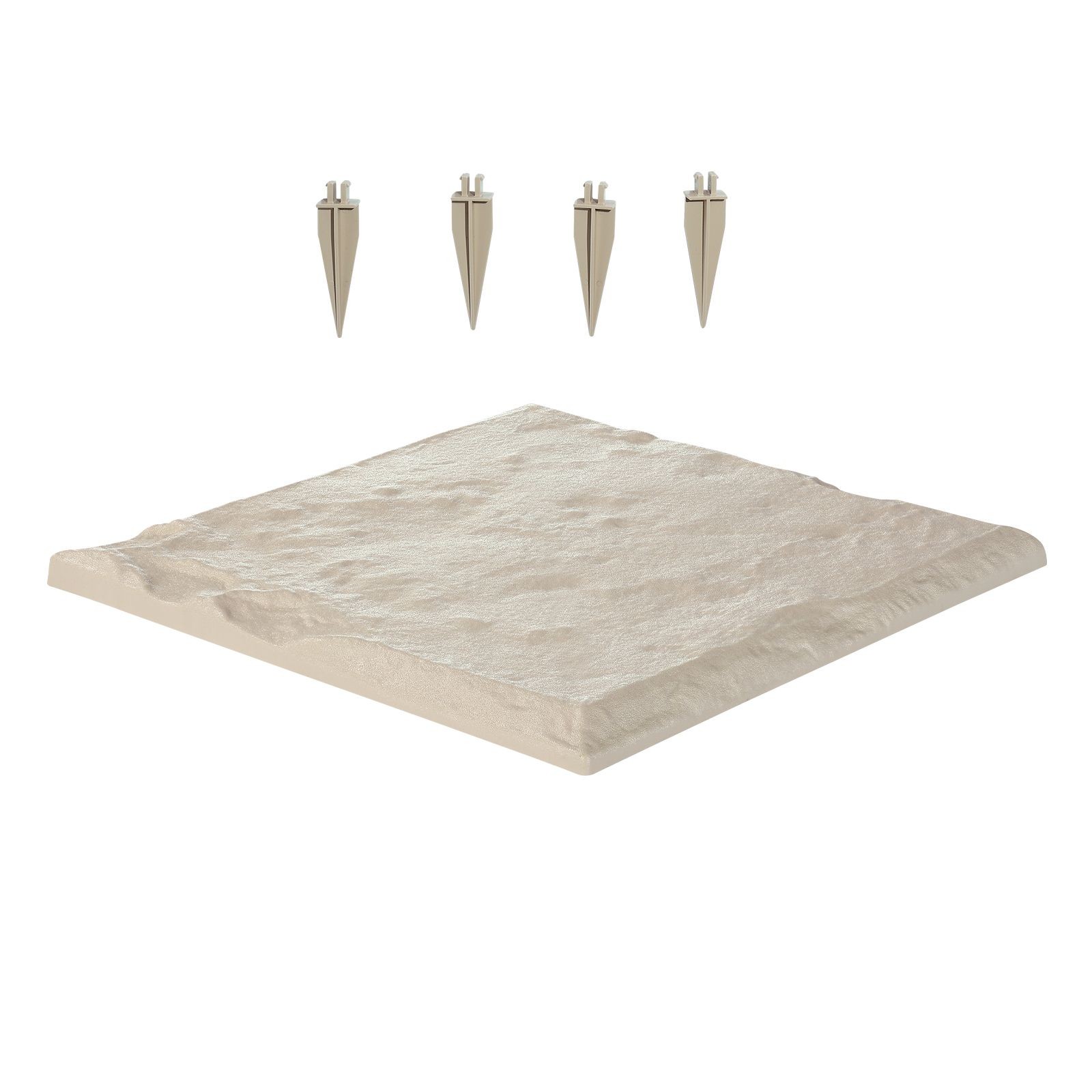 16pc 15.5in Garden Stepping Stones with Stakes, Weather – Resistant Plastic