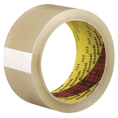 High Tack Box Sealing Tape 311+, 2 in W x 109.36 yd, 2.05 mil, Clear 3M™