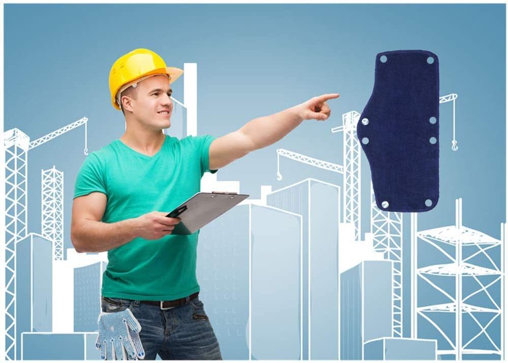 G & F Products 13080-6 Terry Topper Snap-On Hard Hat Sweatband, Blue, 6 pieces