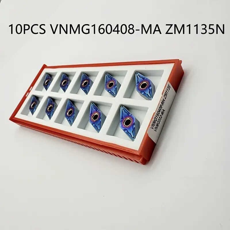 10pcs VNMG332 VNMG160408-MA Carbide Inserts Nano-Blue Coating Insert is Suitable