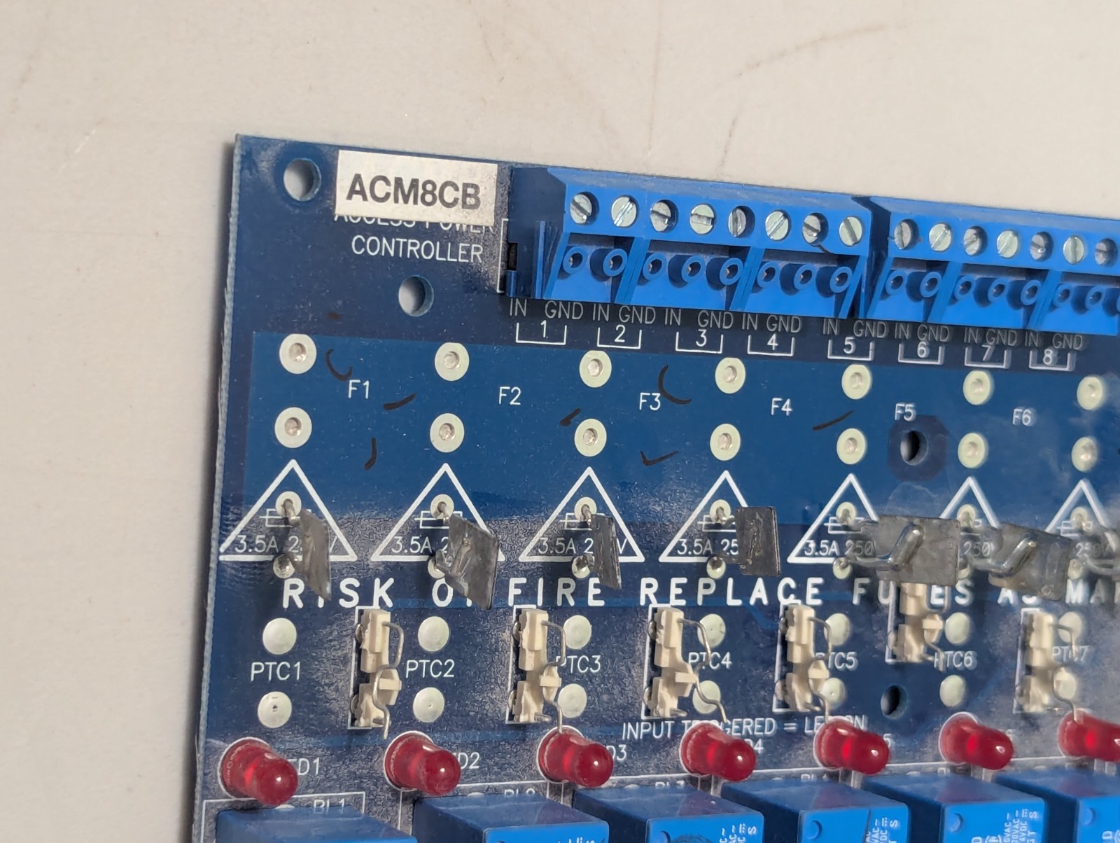 Altronix ACM8CB Access Control Power Supply Controller Board W/ 8 PTC Outputs