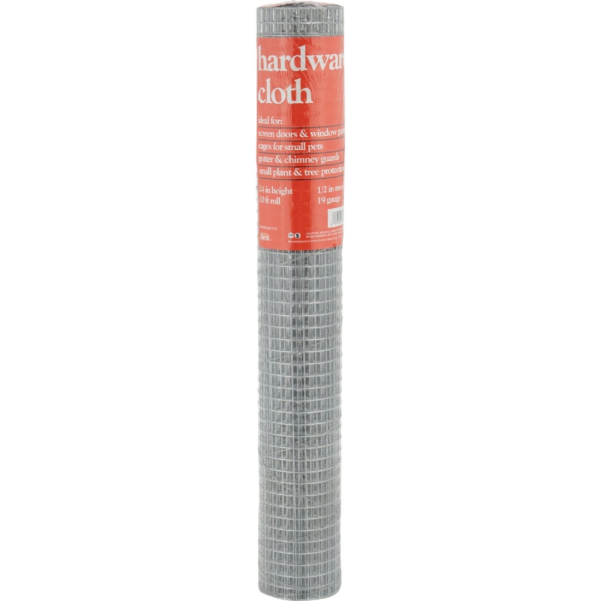1/2 In. Mesh x 24 In. H. x 10 Ft. L. 19-Ga. Hardware Cloth 746168 SIM Supply,