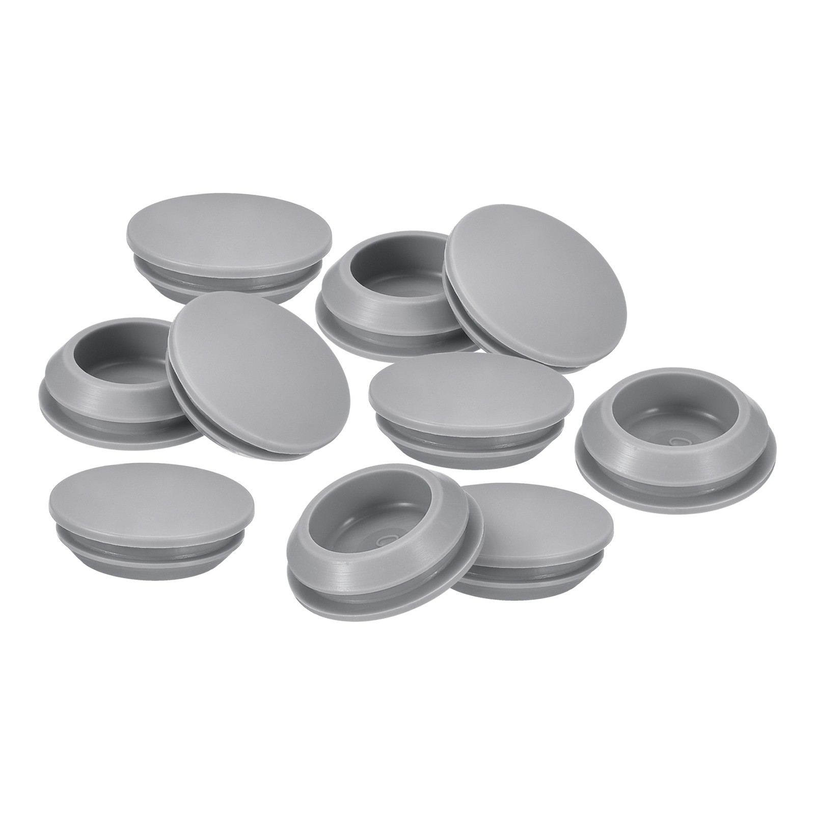 10Pcs Silicone Plugs, Rubber Round Hole Plugs for 20-22mm Hole, Grey