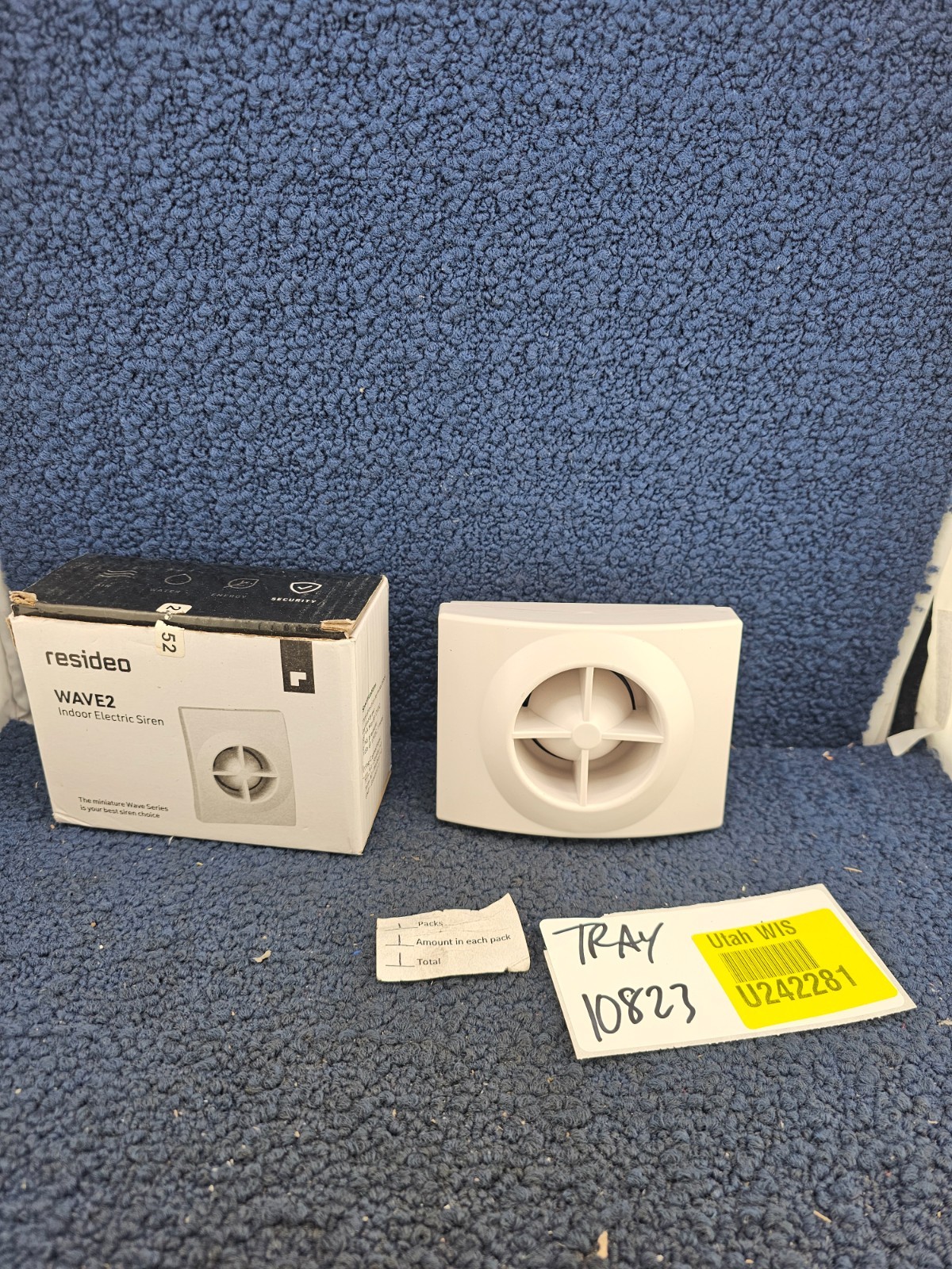 RESIDEO WAVE2: Two-Tone Indoor Electric Siren, 106dB @ 12VDC – White