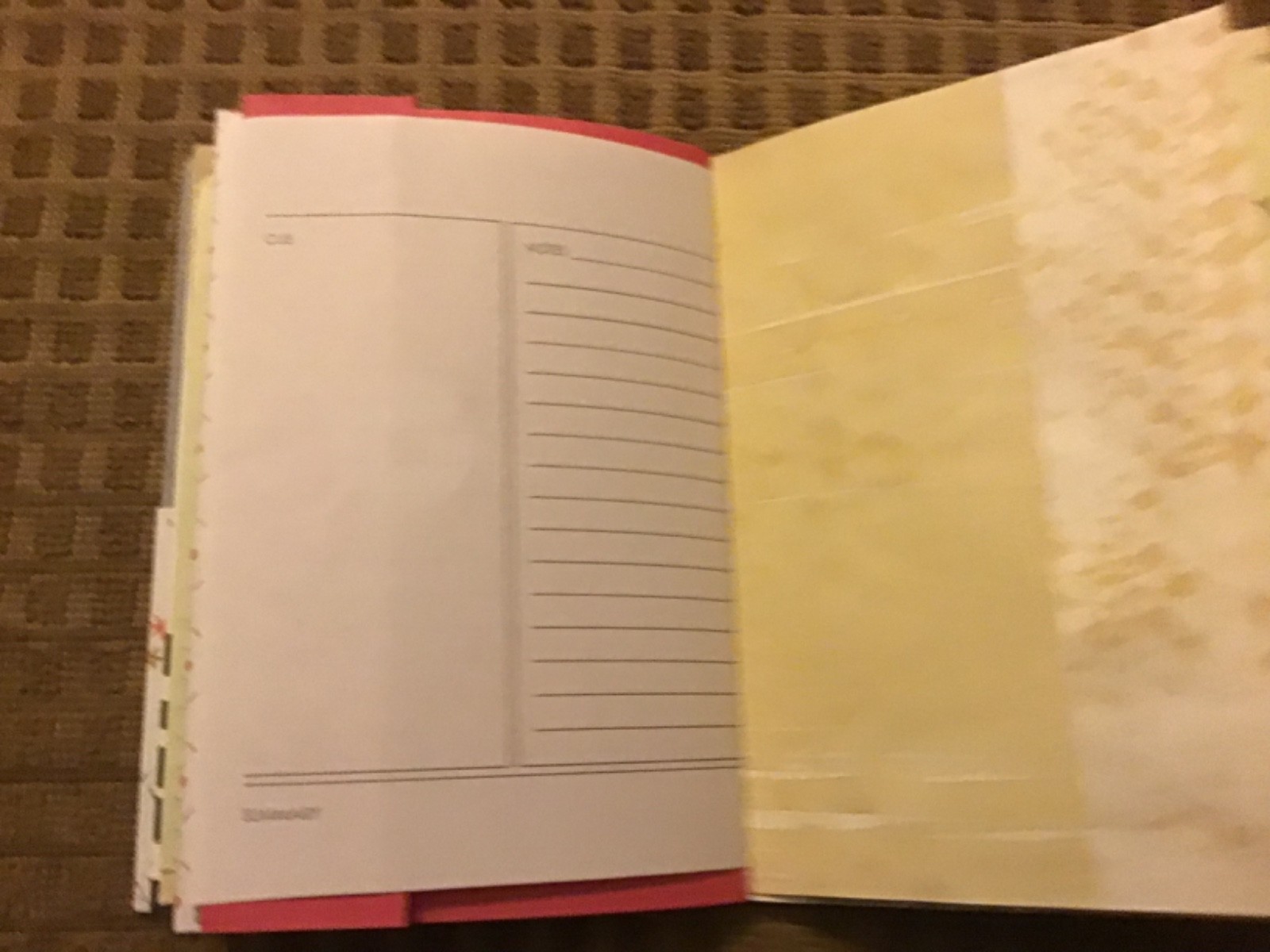 Handmade Naked Junk Journal 6” x 4.5” Mushroom Print Card Stock Cover