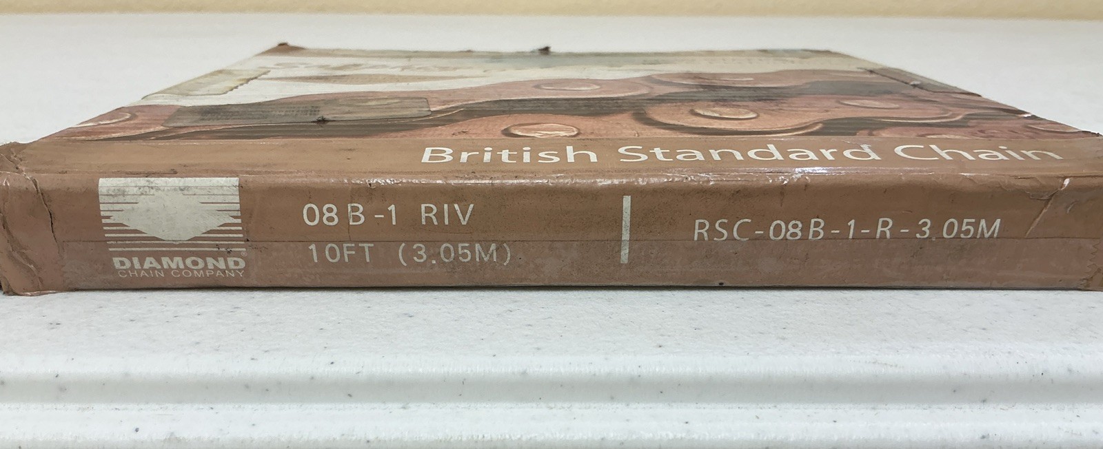 NEW DIAMOND CHAIN CO. 08 B-1 RIV CHAIN 10 FT RSC-08B-1-R-3.05M, FREE SHIPPING