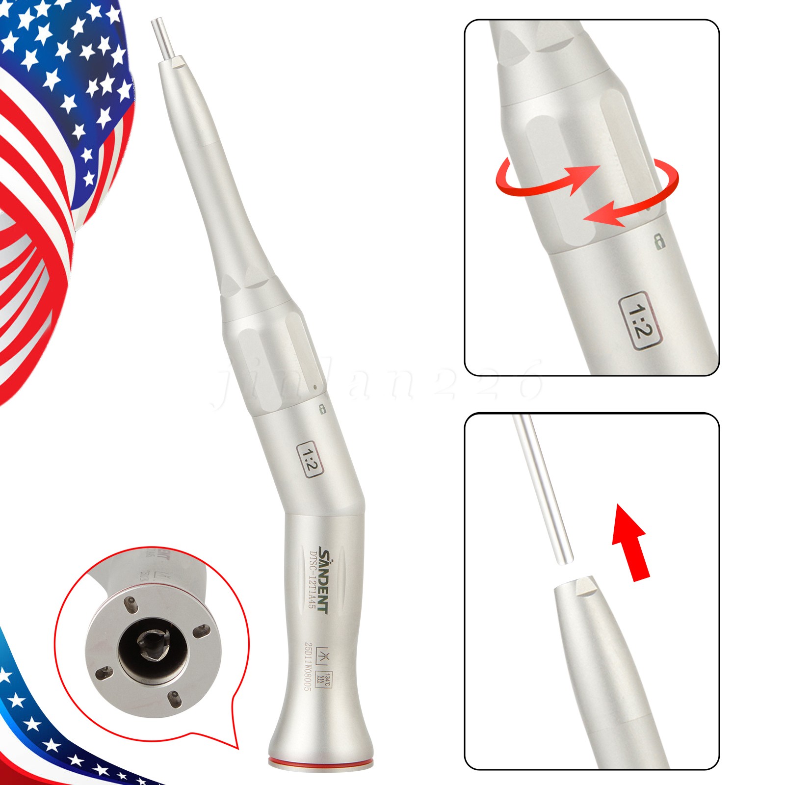 NSK Style Dental 1:2 Surgical Osteotomy Low Speed Handpiece 20º Contra Angle