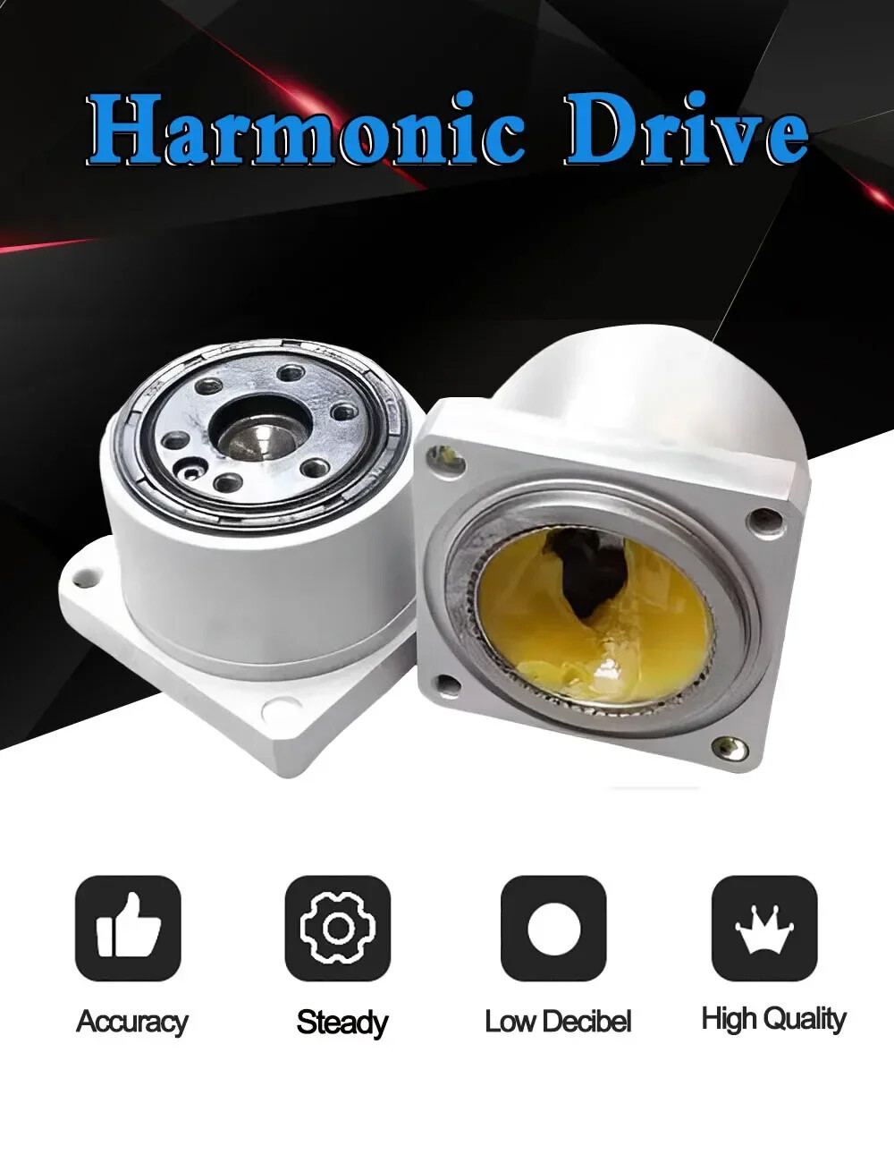 Micro Harmonic Drive Reducer Precision Harmonic Gearbox Robot Arm Cam Divider