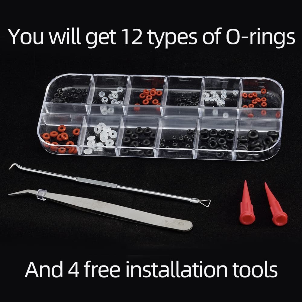 Complete 144-Piece Nitrile Rubber O-Ring Assortment with Handy Storage Case