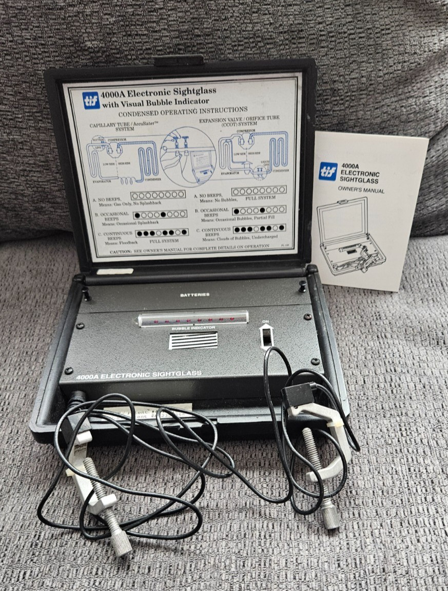 TIF 4000A ELECTRONIC SIGHT GLASS Refrigerant bubble indicator HVAC Moisture EUC
