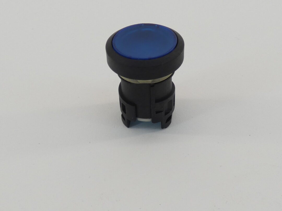 *Lot of 18* Clear Blue Round Pushbutton Shell Only – NEW Surplus!