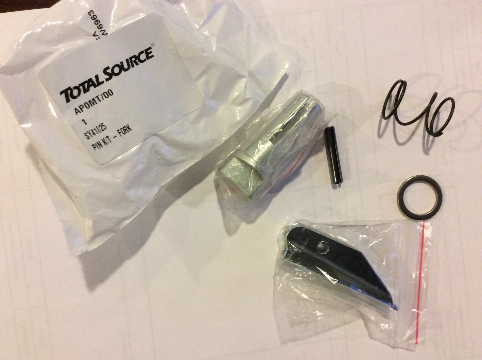 Forklift – Fork Pin Kit Class II forks – Class 2 forks 41825