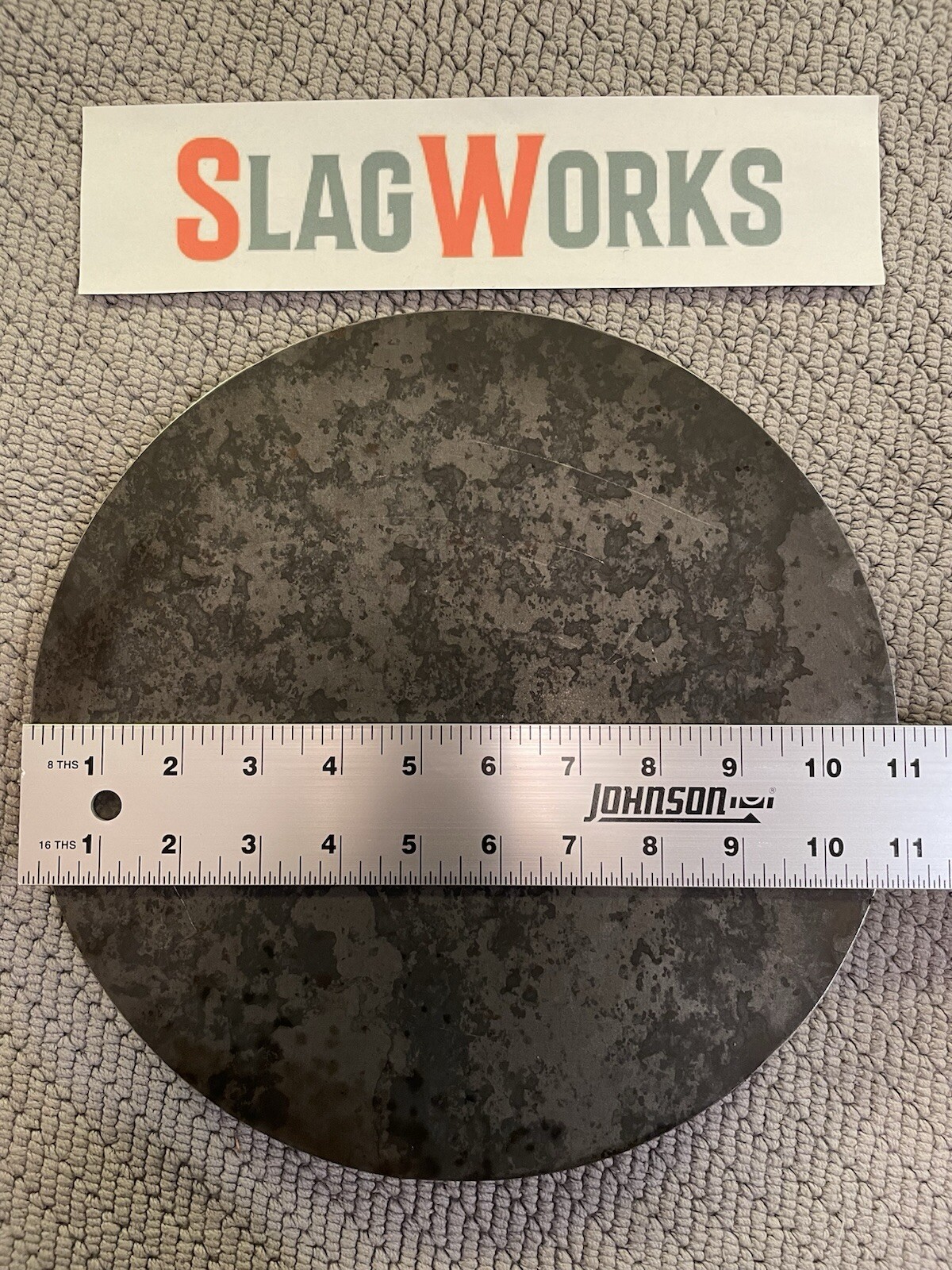 11 inch disc 1 inch thick steel plate 1”x11” disc A36 Hot Roll Flat
