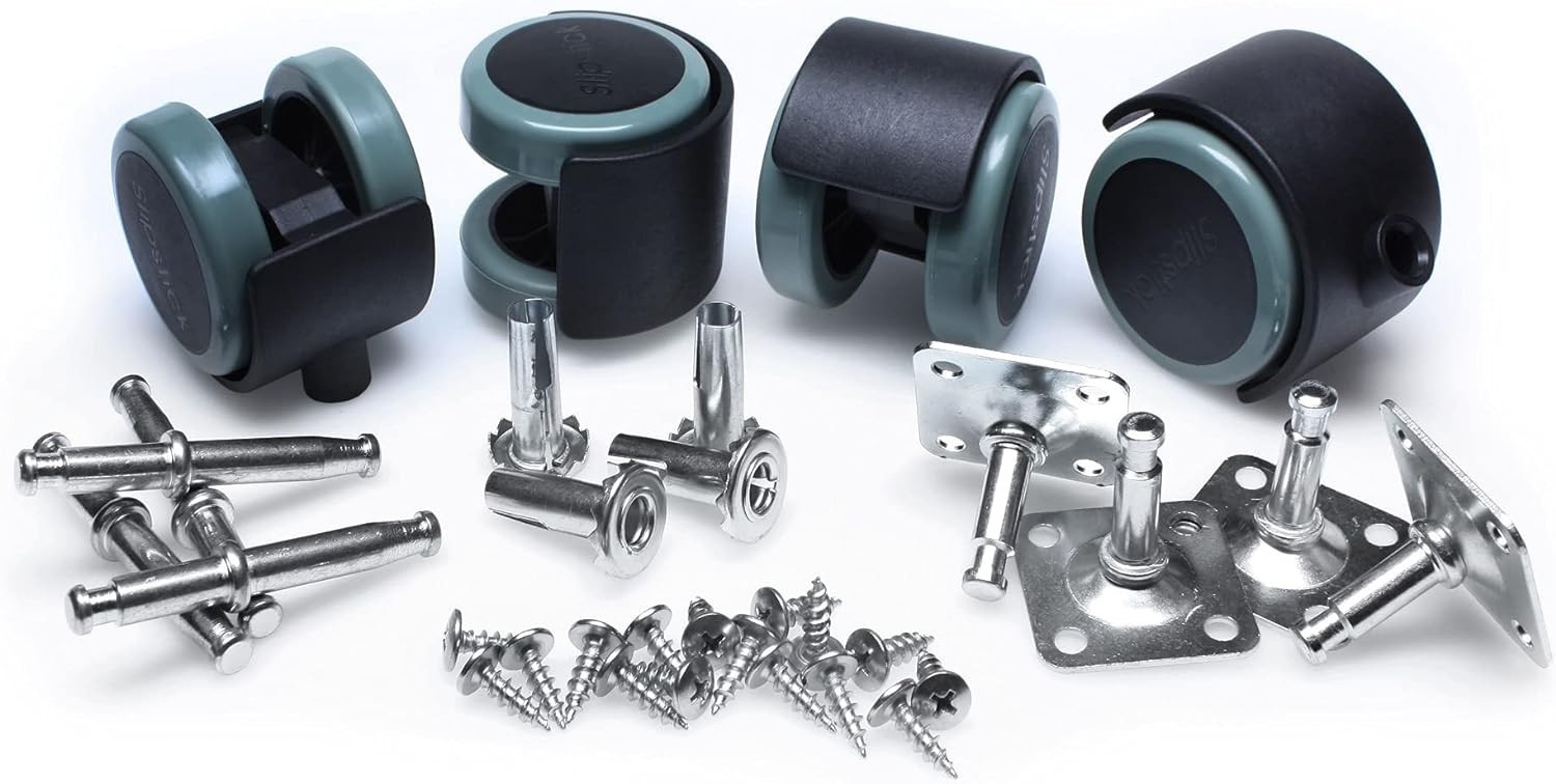 2 Inch Rubber Furniture Casters – Versatile Set of 4 for Everyday Use