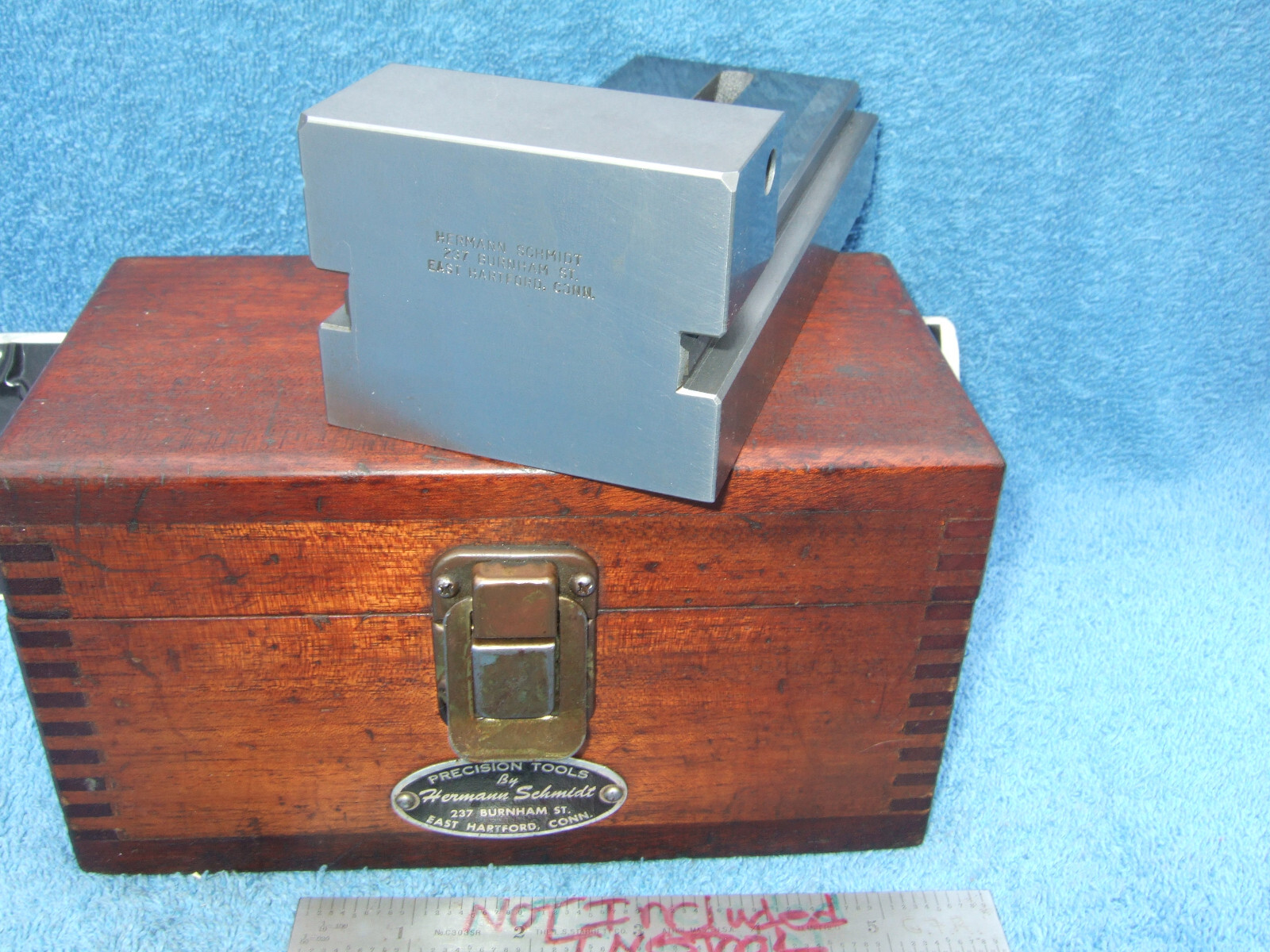 HERMANN SCHMIDT USED V0-4WOH GRIND VISE CASE&WRENCH TOOLMAKER MACHINIST INSPECT