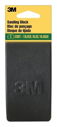 3M Rubber Sanding Block, 2 5/8 in x 4 3/4 in x 1 1/4 in