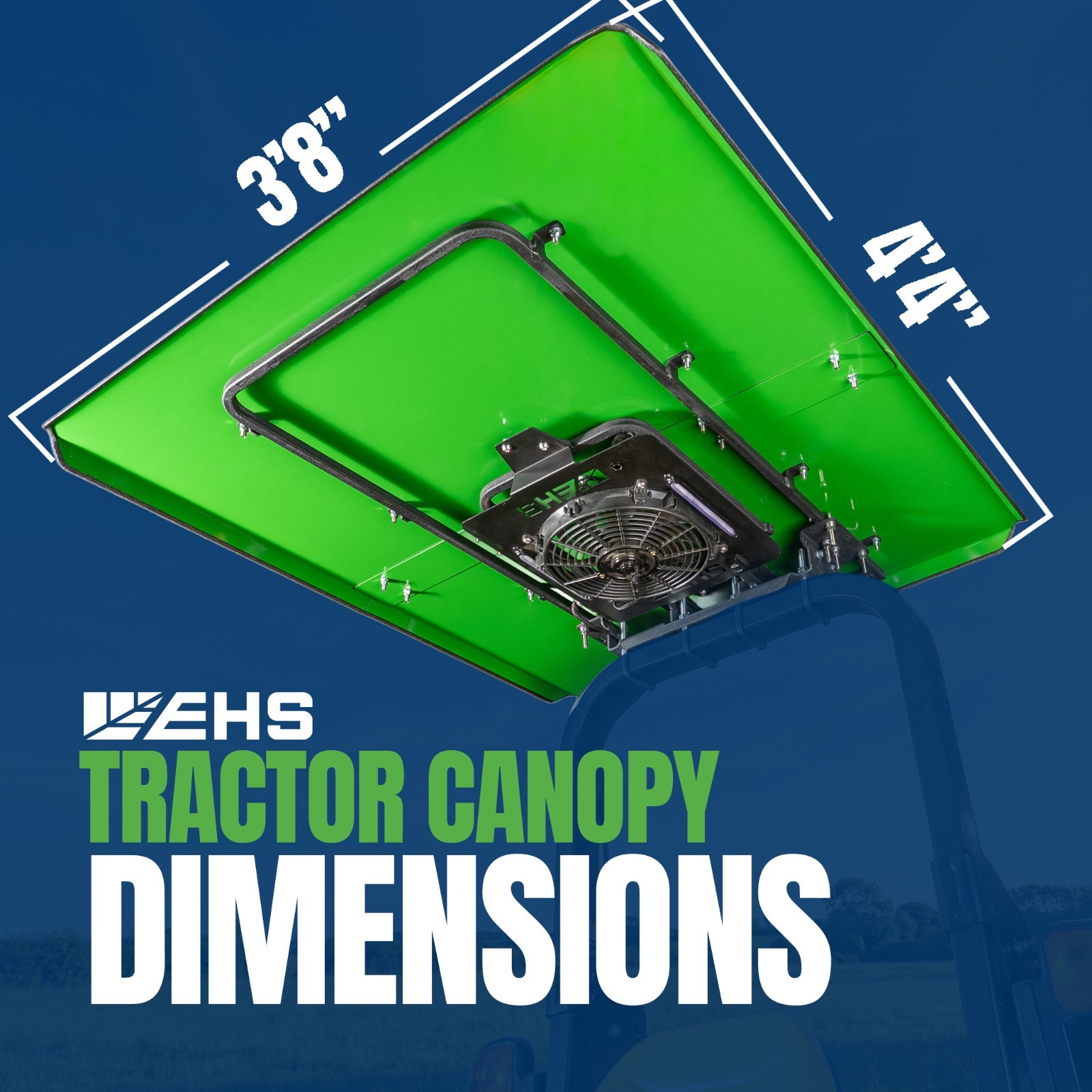 EHS Development XL Tractor Canopy Roof | Blue |
