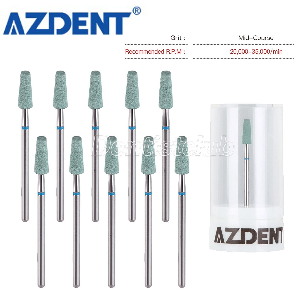 10X Dental Lab Ceramic Diamond Grinder Zirconia Porcelain Polisher HP CD2123