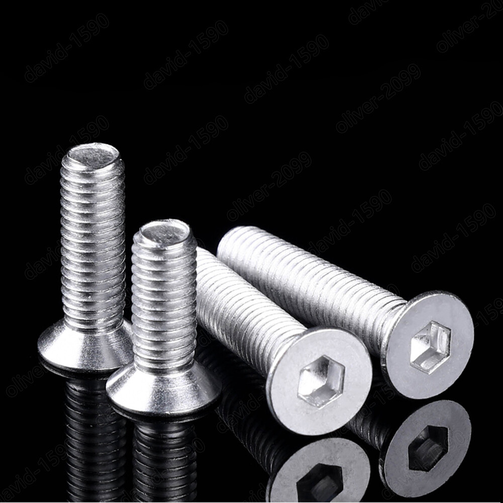 Aluminum Alloy 6061 Hex Socket Countersunk Flat Head Screws M3 M4 M5 M6