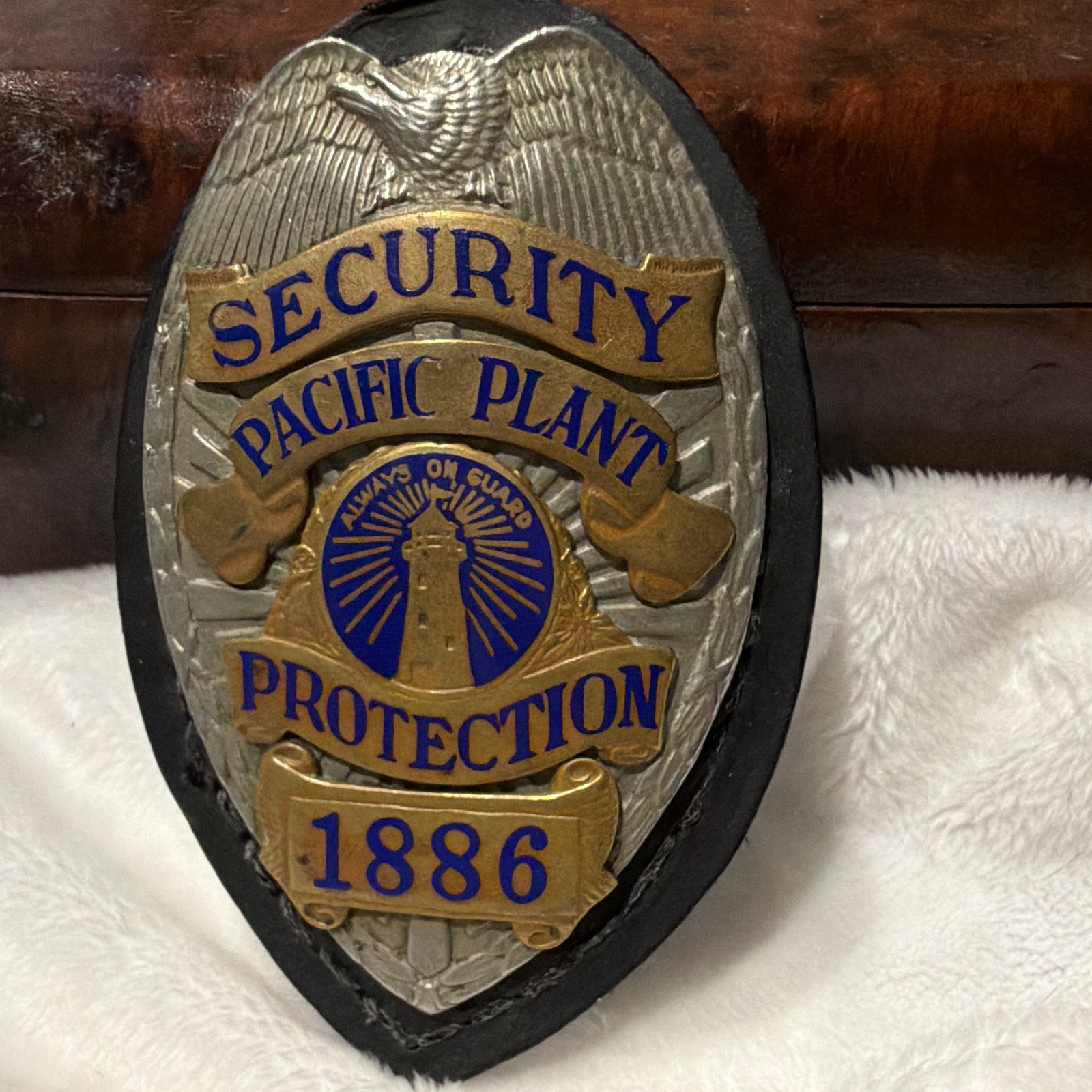 RARE Pacific Plant Protection Security Badge 1886 w/ Clip Back