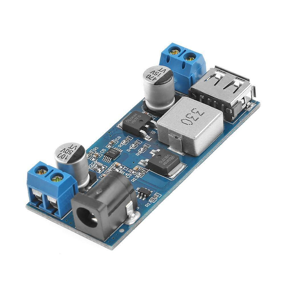 2 Pcs DC-DC Buck Step Down Volt Converter 10V-35V 12V 18V 24V to 5V 5A Regulator