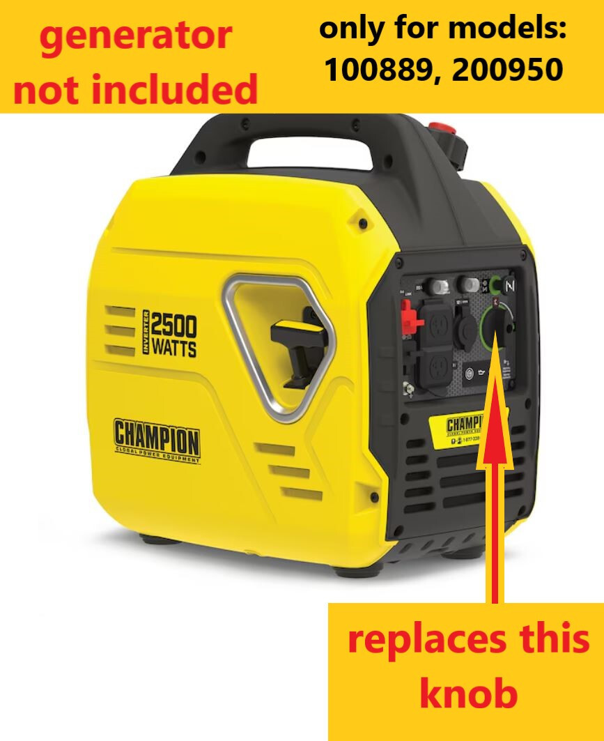 Champion inverter Generator 2500 w knob switch Run Choke 3D printed part – READ
