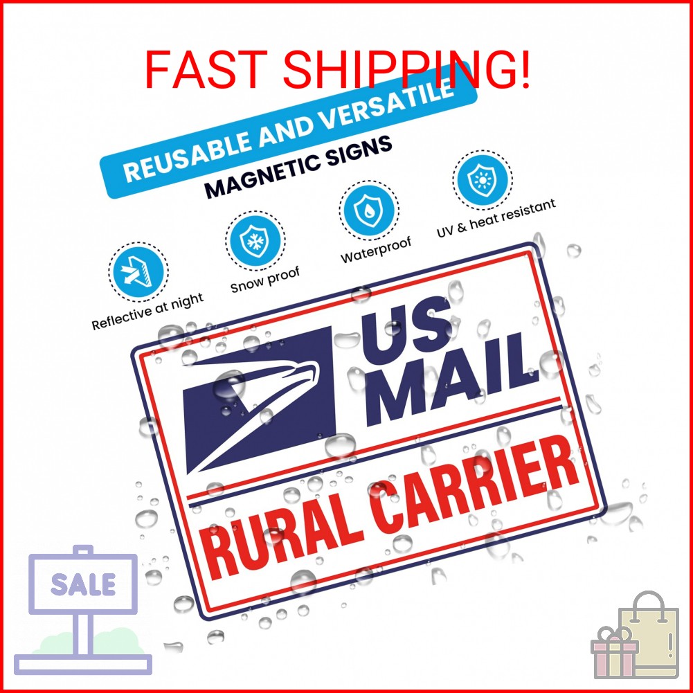 (3 Pack) U.S. Mail Delivery Driver Magnetic Signs U.S. Rural Delivery Carrier Ma