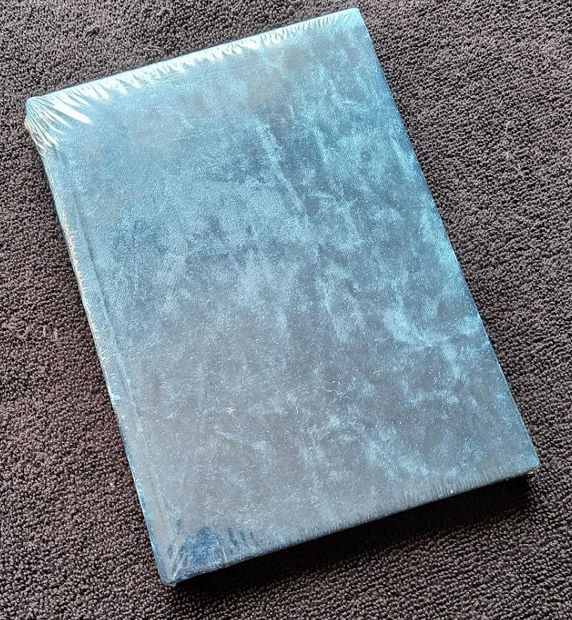 Journal w/ dark blue crushed velvet cover – journal diary stationery goth whimsy