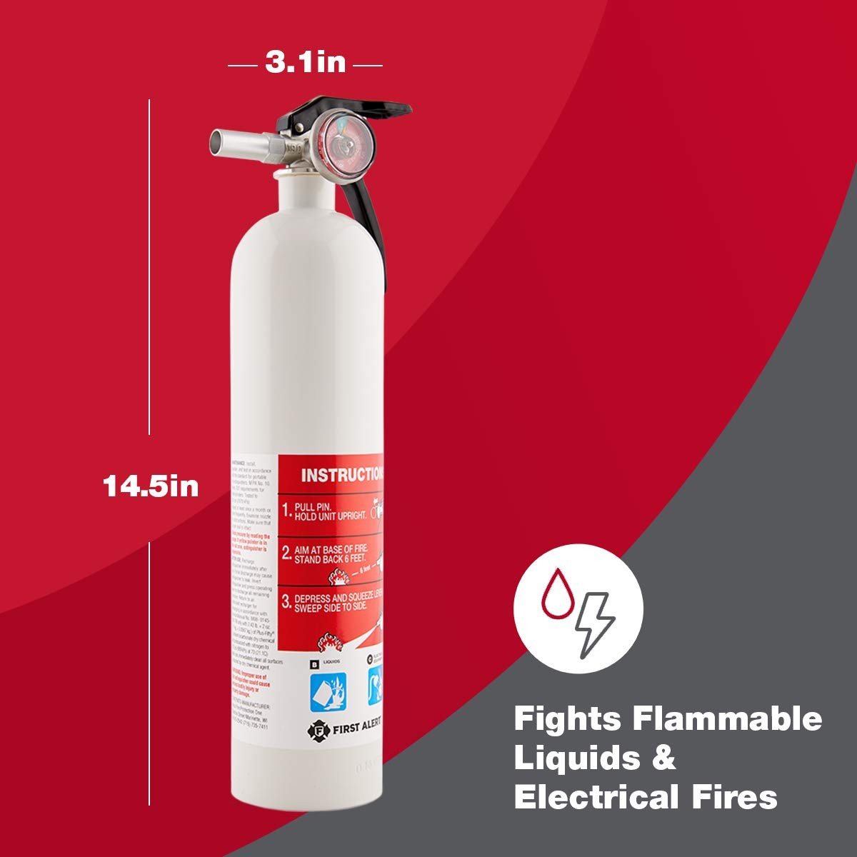 UL RATED Automotive Marine Fire Extinguisher First Alert Fire Extinguisher