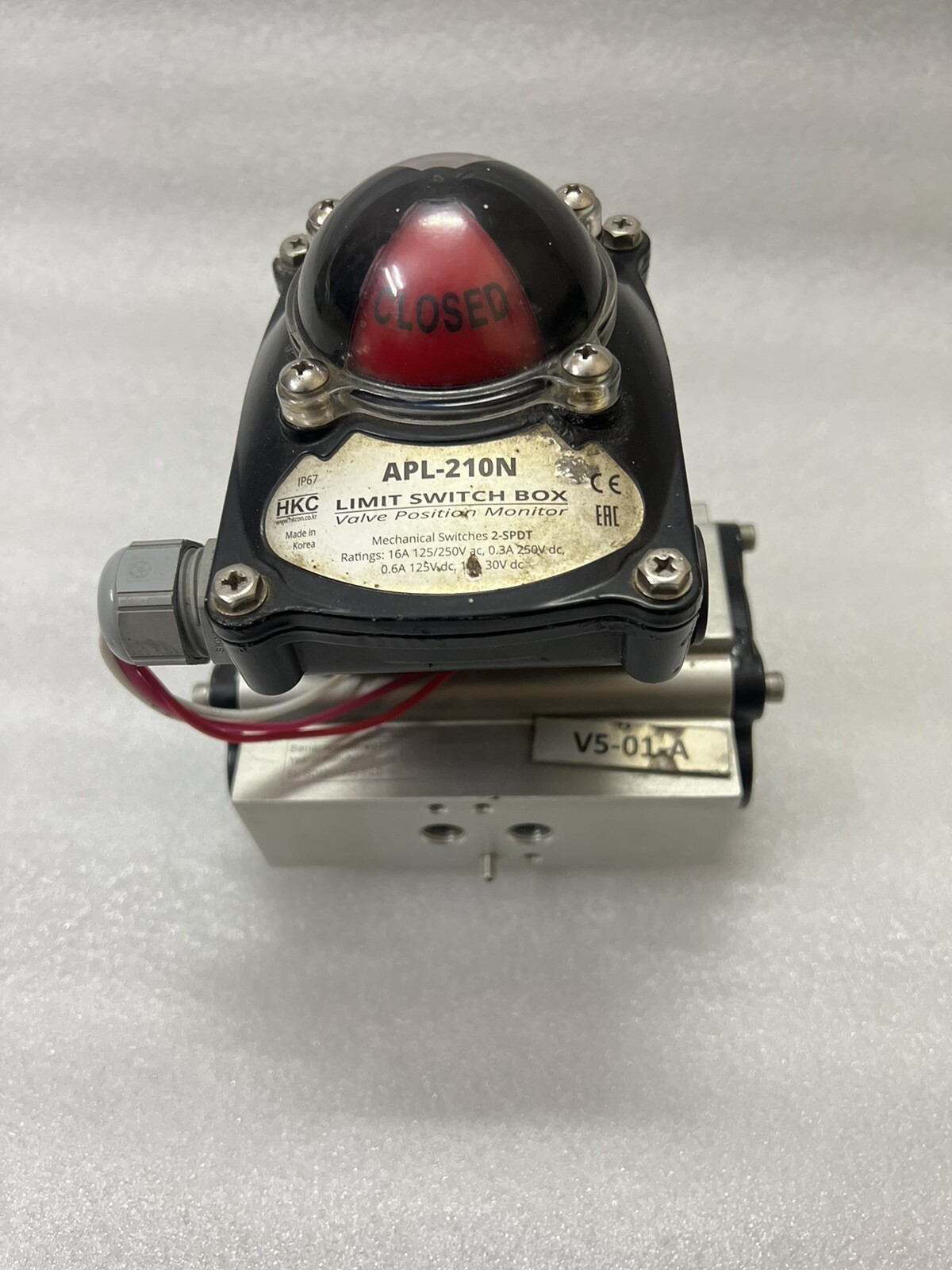 ACTREG EN ISO 5211-F05–Y-LD-14 PNEUMATIC ACTUATOR WITH LIMIT SWITCH