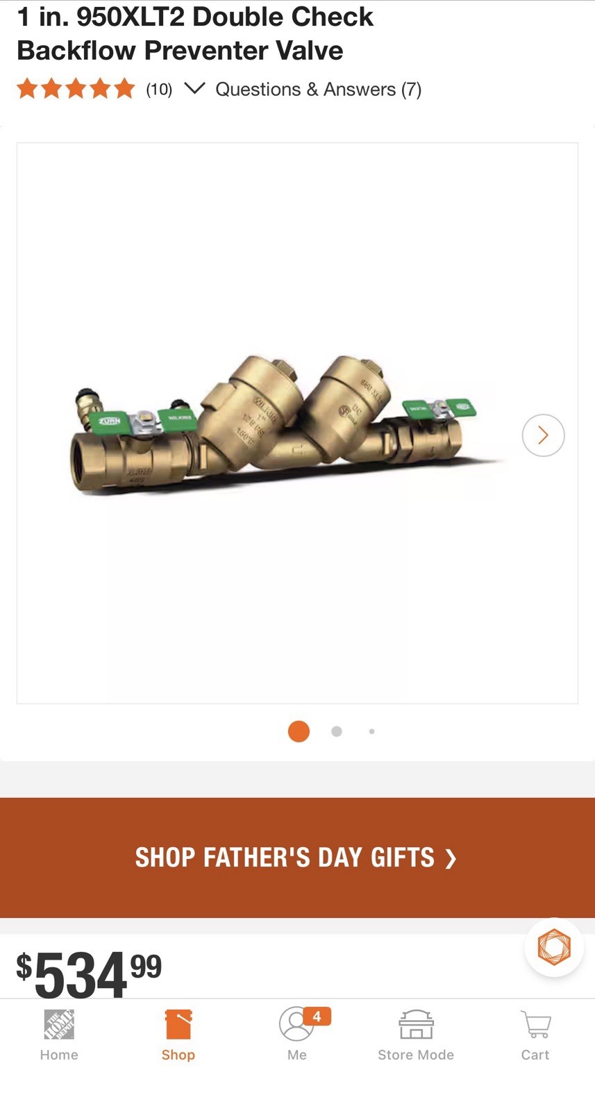 Zurn 1-950XLT2 Wilkins Double Check Valve Backflow Preventer
