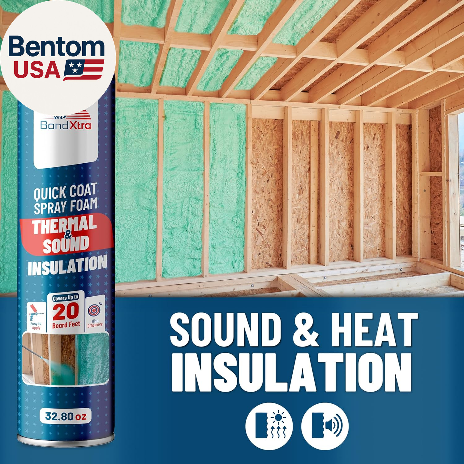 Spray Foam Insulation Kit (18 X 32.80 Oz/930 Gr – 480 Board Feet), Self-Expandin