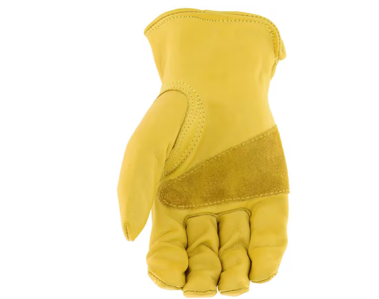 Grain Cowhide Leather Large Work Gloves