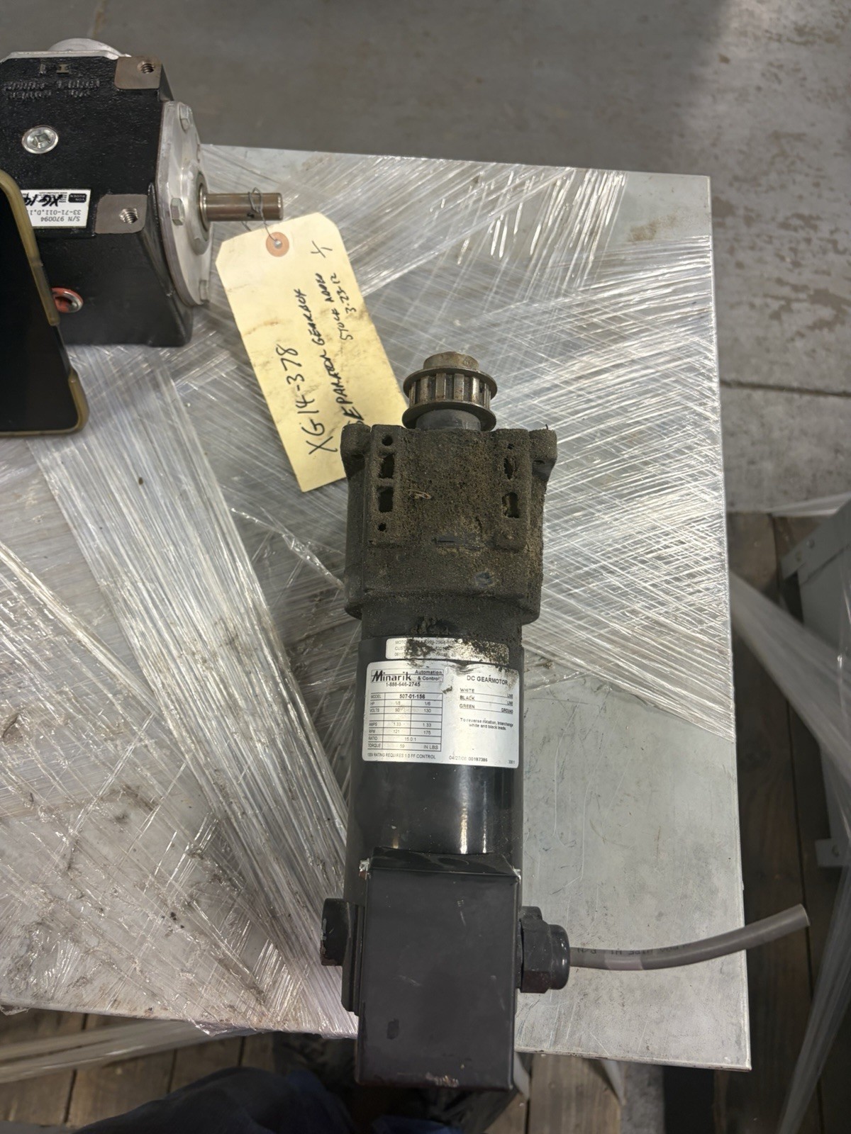 Bison 507-01-156 Gear Motor 1.33A 90/130V USED