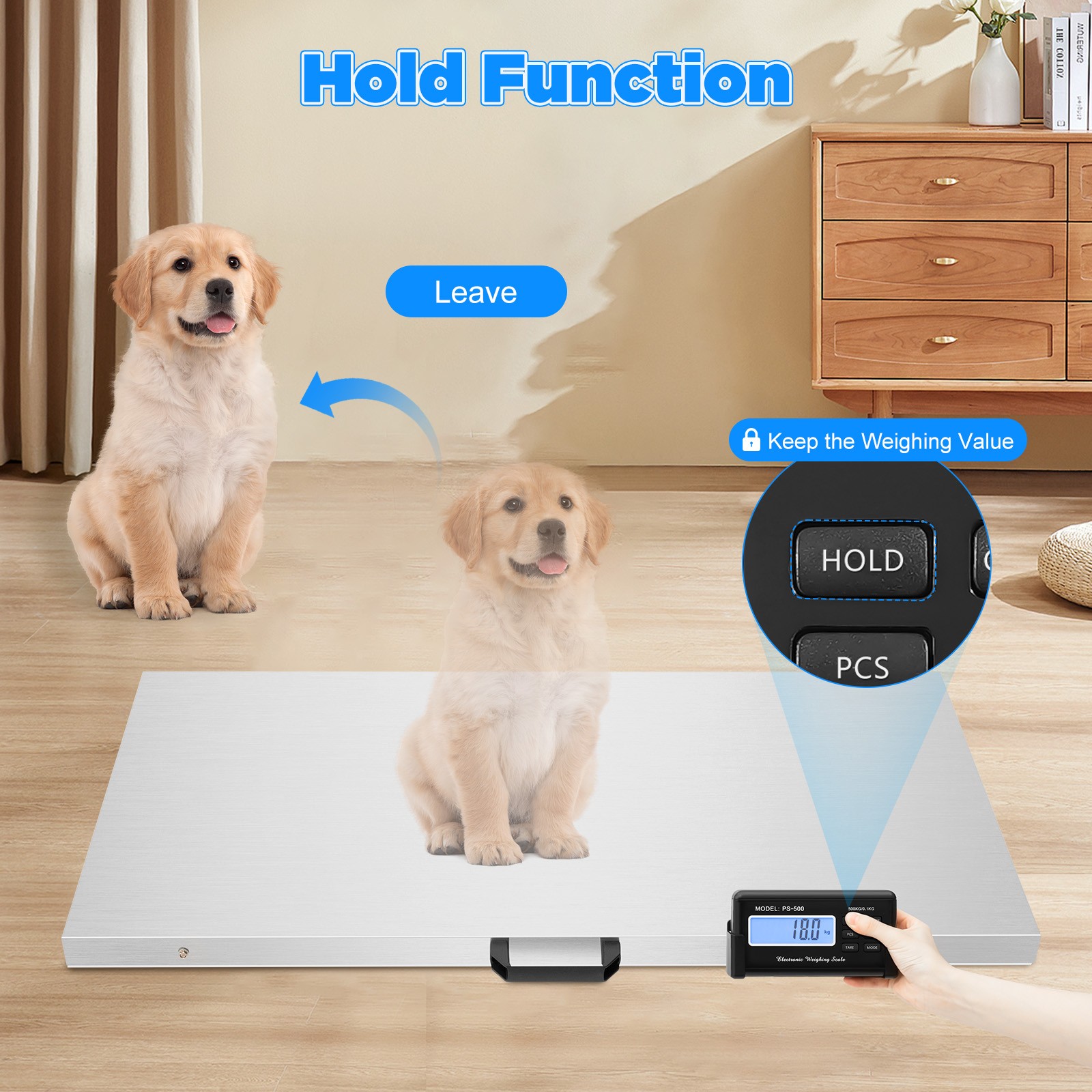 1100 Lbs Heavy Duty Digital Livestock Vet Scale Hog Pet Dog Sheep Goat Scale US