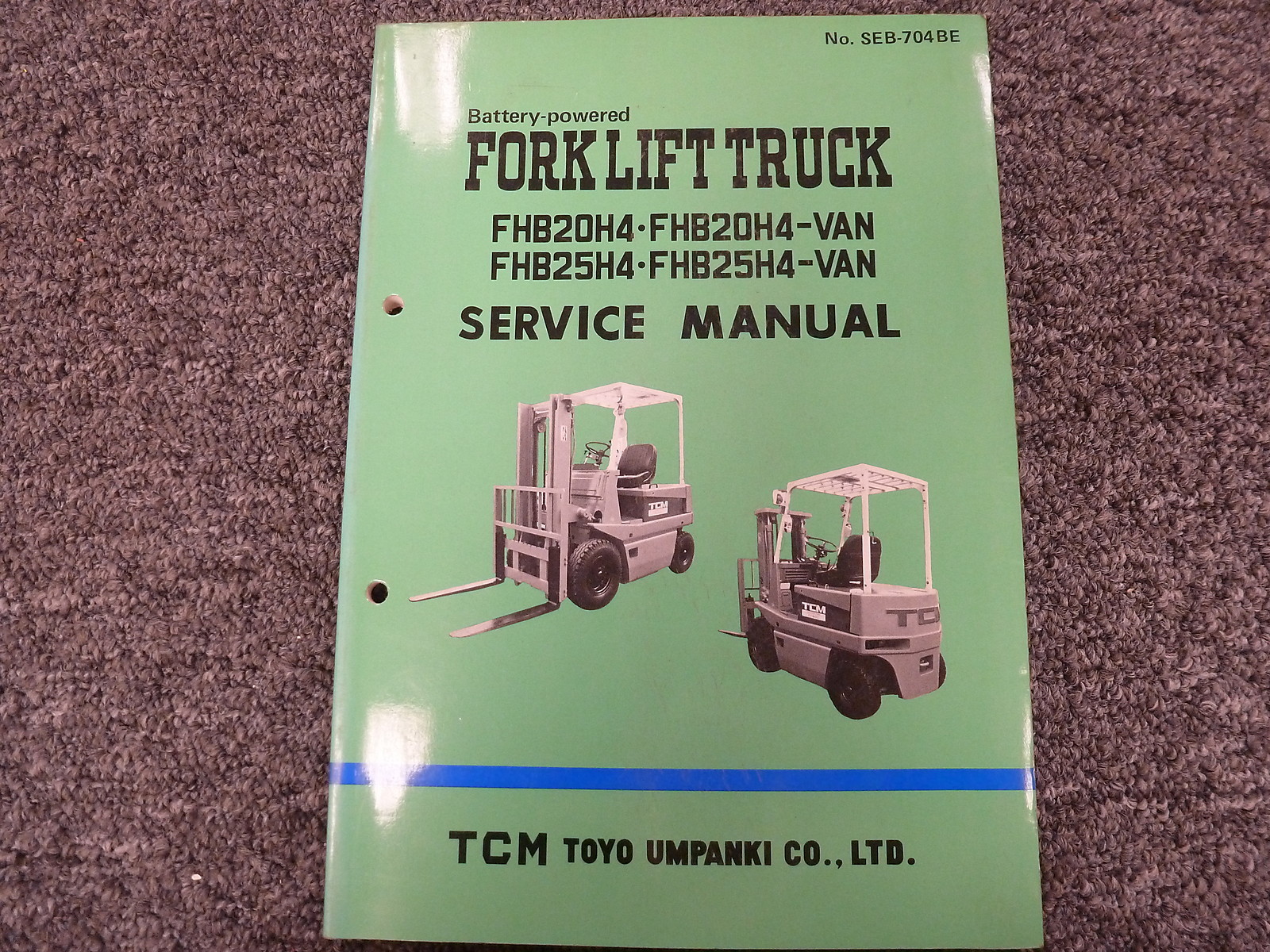 TCM FHB20H4 FHB25H4 FHB20H4-VAN FHB25H4-VAN Forklift Service Repair Manual