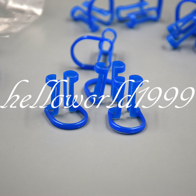 20 Pcs/Bag Cotton Roll Holder Disposable Blue Clip Dental/Dentist Clinic Holder
