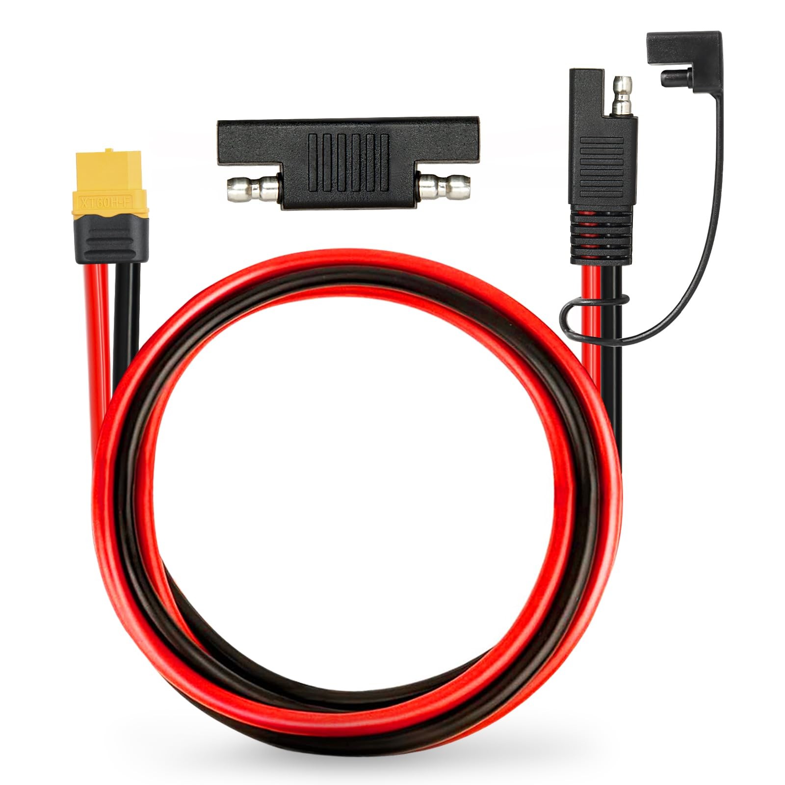 6FT XT60 Female to SAE Cable with SAE Polarity Reverse Adapter for Portable P