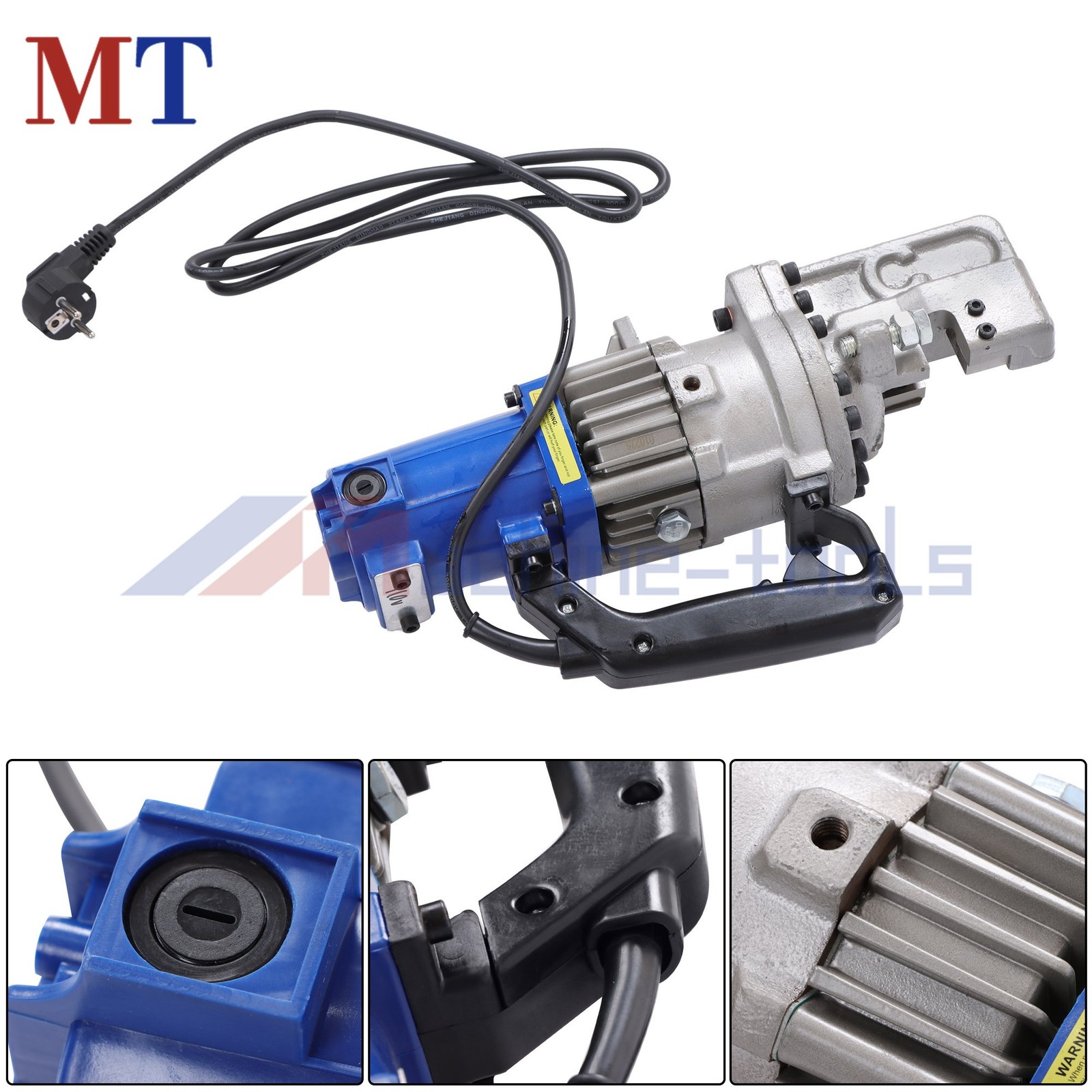 Heavy-Duty Rebar Cutter RC-20 1250W Motor 3/4» Max Cut Metal Storage Box