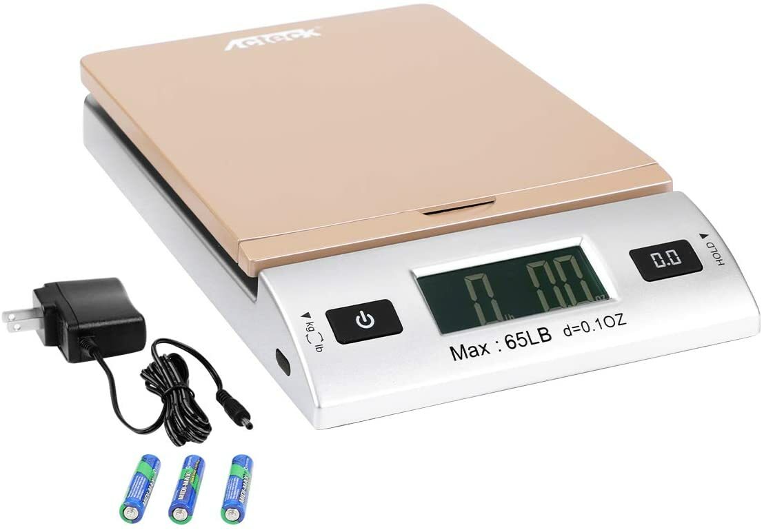 Acteck A-CK65 GS 65 lb x 0.1OZ Digital Postal Shipping Scale Adapter + Batteries
