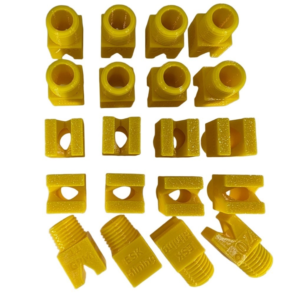 20pc 1/4″ NPT Flat Fan Sprayer Nozzles High Volume Spray Bar 70° 11 GPM Yellow