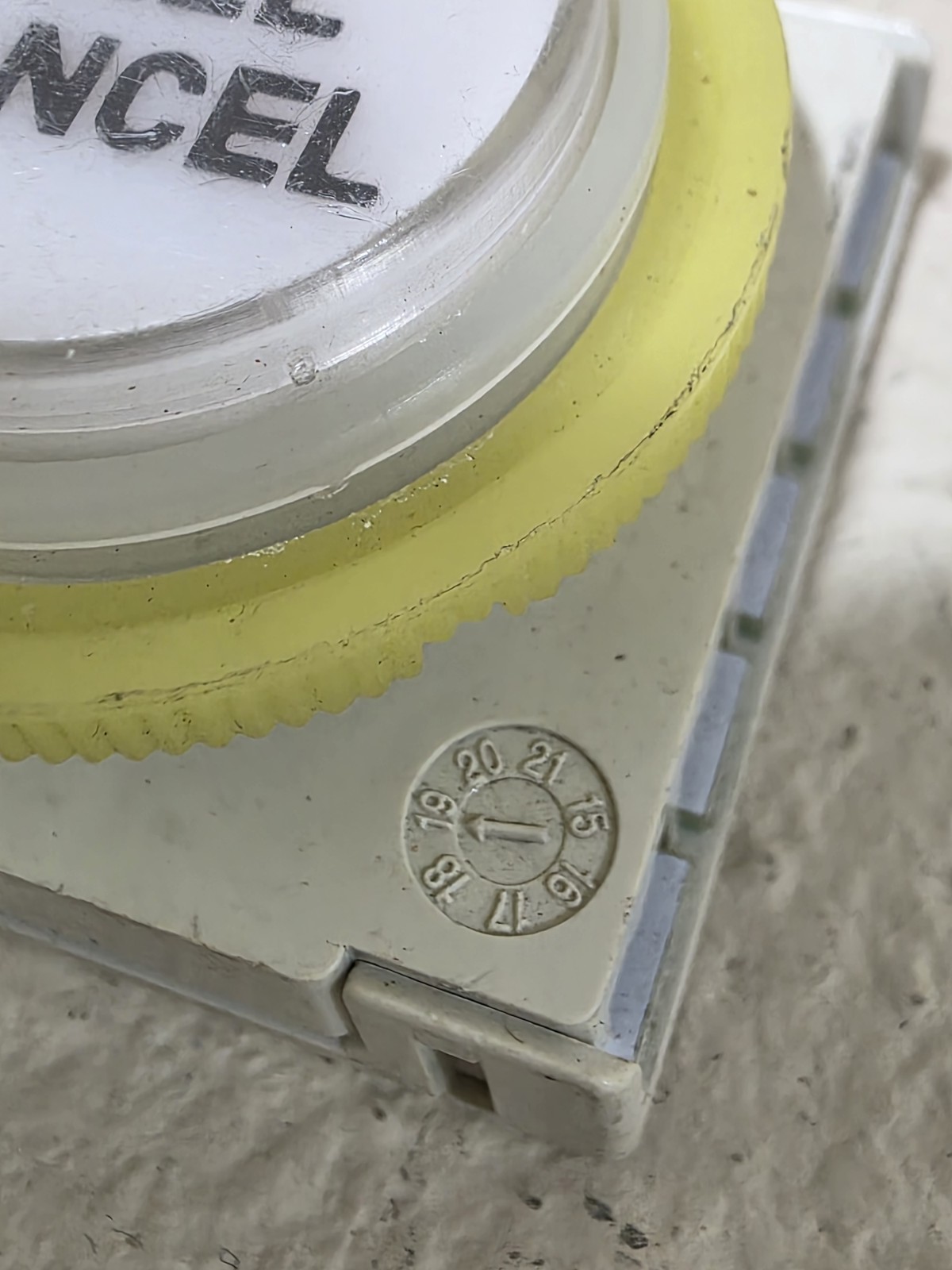 contact block for elevator buttons manufactured by the Italian company DMG